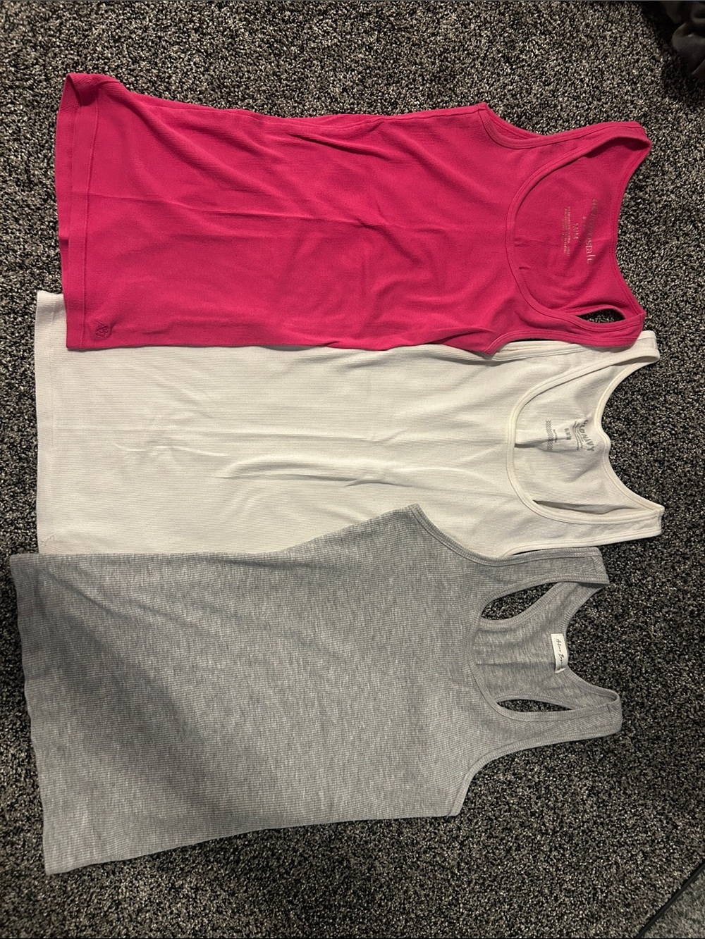 Women’s Bundle of Tank Tops - Hot Pink, White & Heather Gray